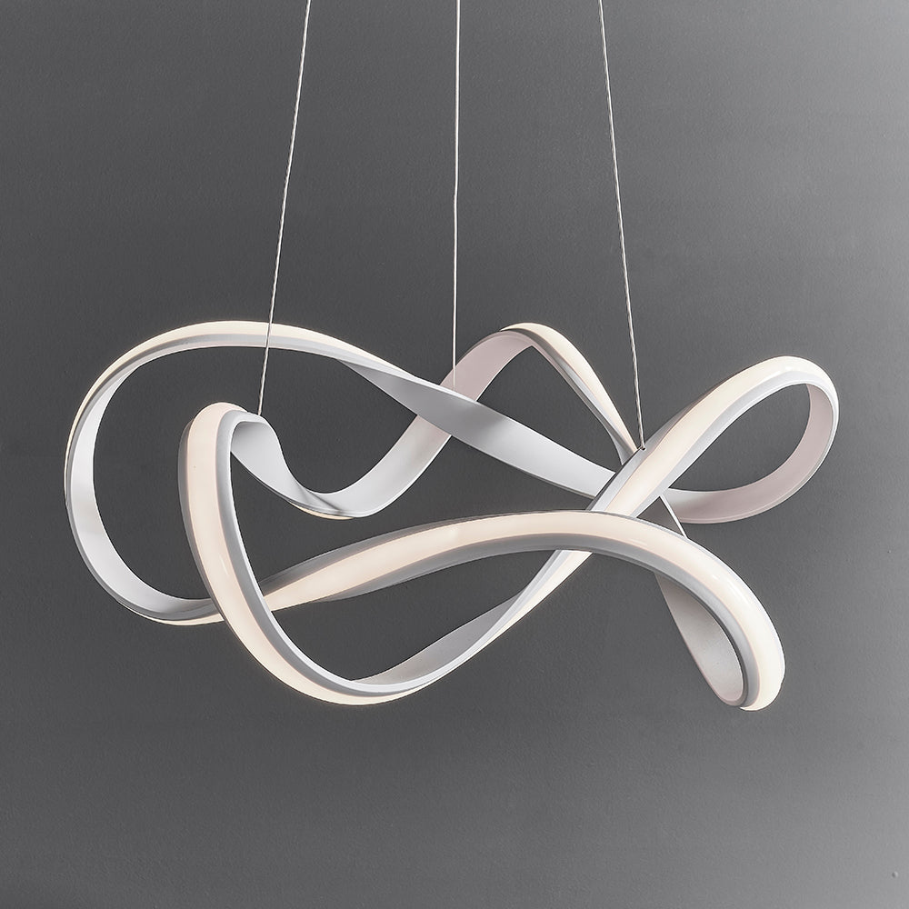 Endon Lighting 81893 Synergy 1Lt Pendant Textured White Paint & White Silicone