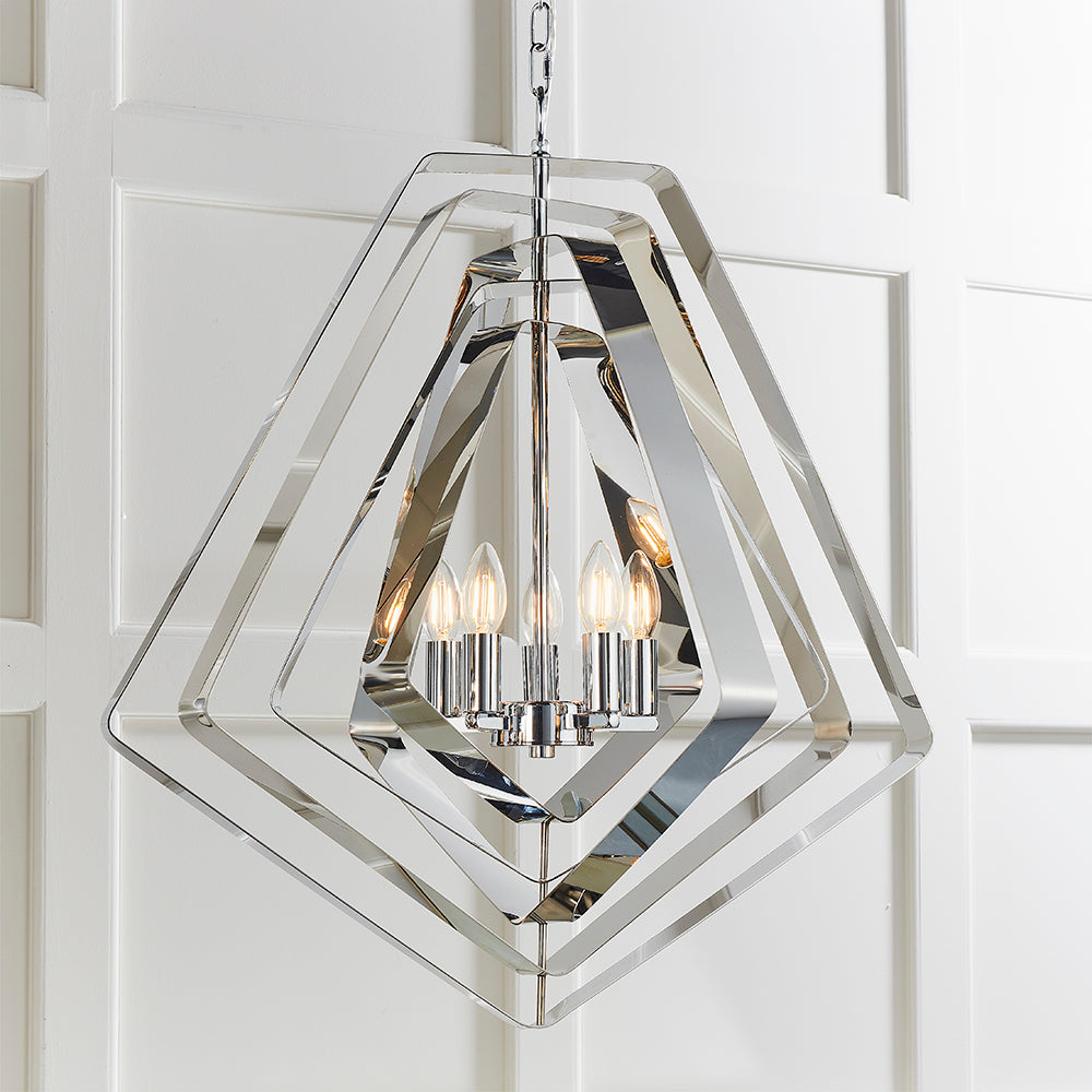 Endon Lighting 81929 Riona 5Lt Pendant Chrome Plate