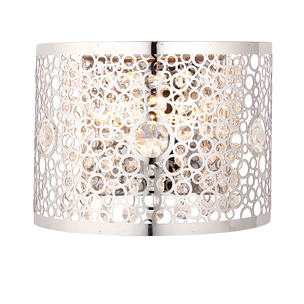 Endon Lighting 81976 Fayola 1Lt Wall Chrome Plate & Clear Crystal