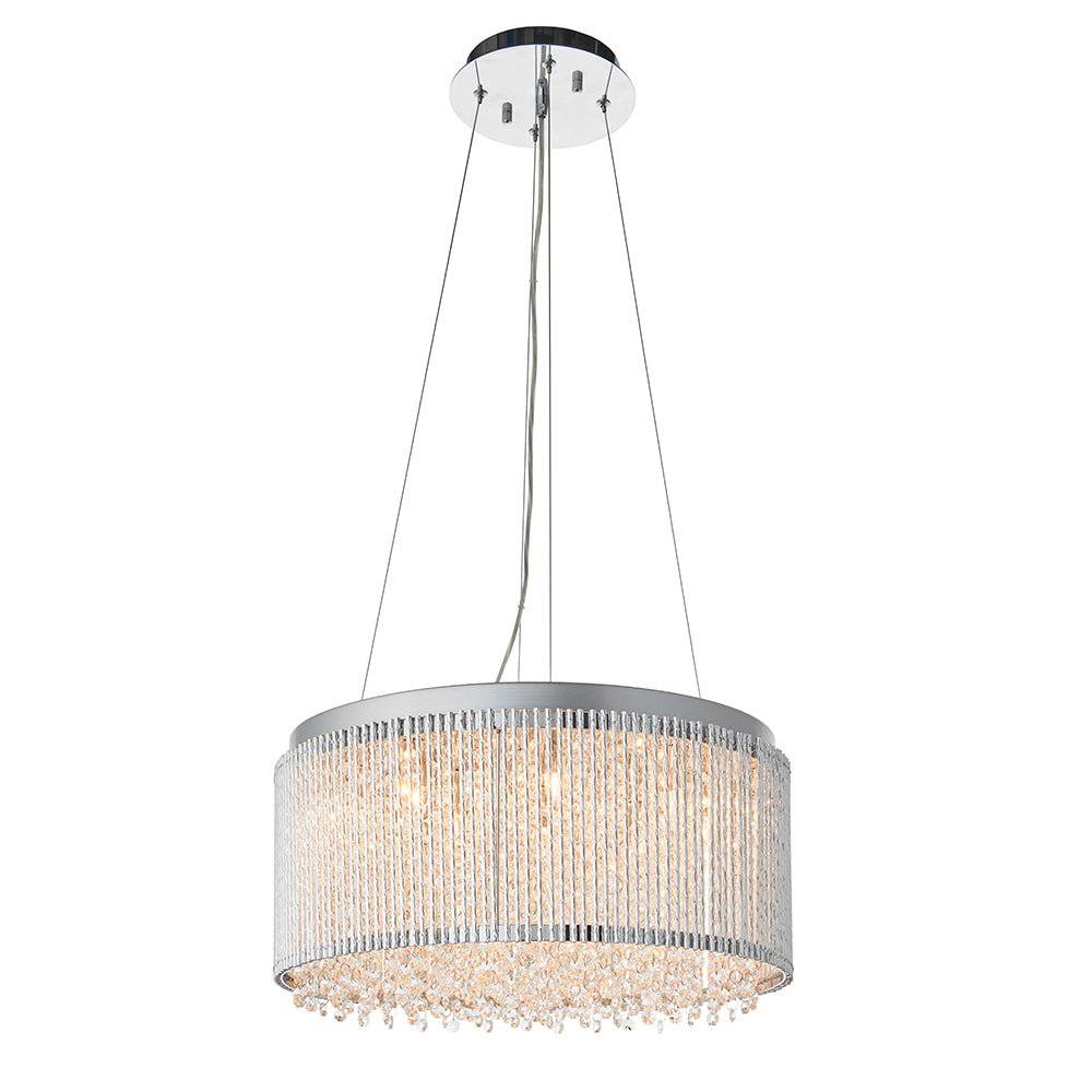 Endon Lighting 81981 Galina 12Lt Pendant Chrome Plate & Clear Crystal