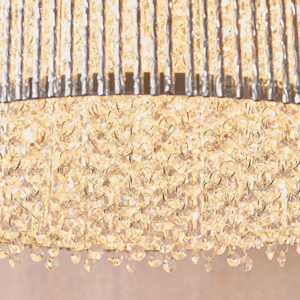 Endon Lighting 81981 Galina 12Lt Pendant Chrome Plate & Clear Crystal