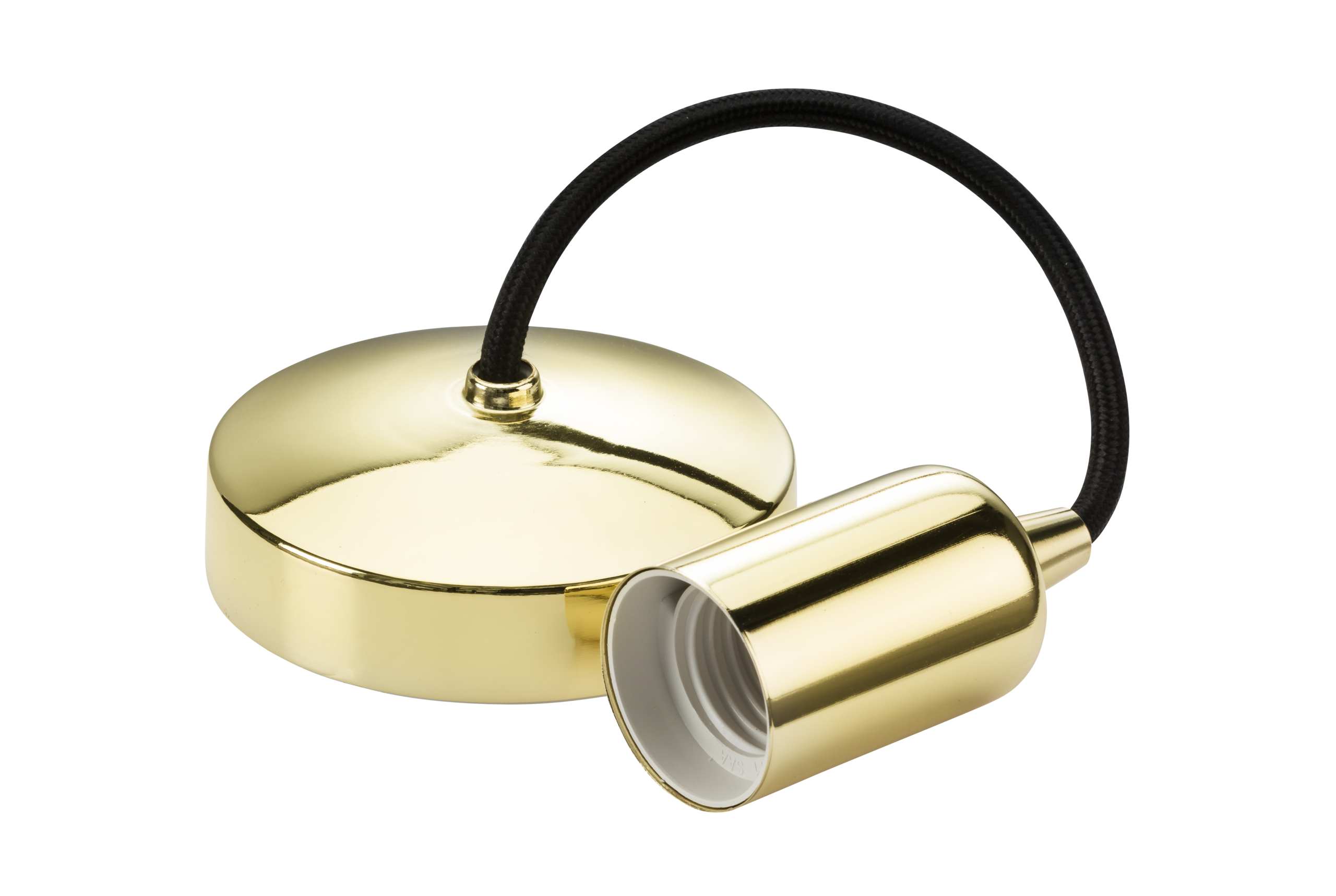 ML Accessories-8270PB 6" E27 Contemporary Pendant Set - Polished Brass
