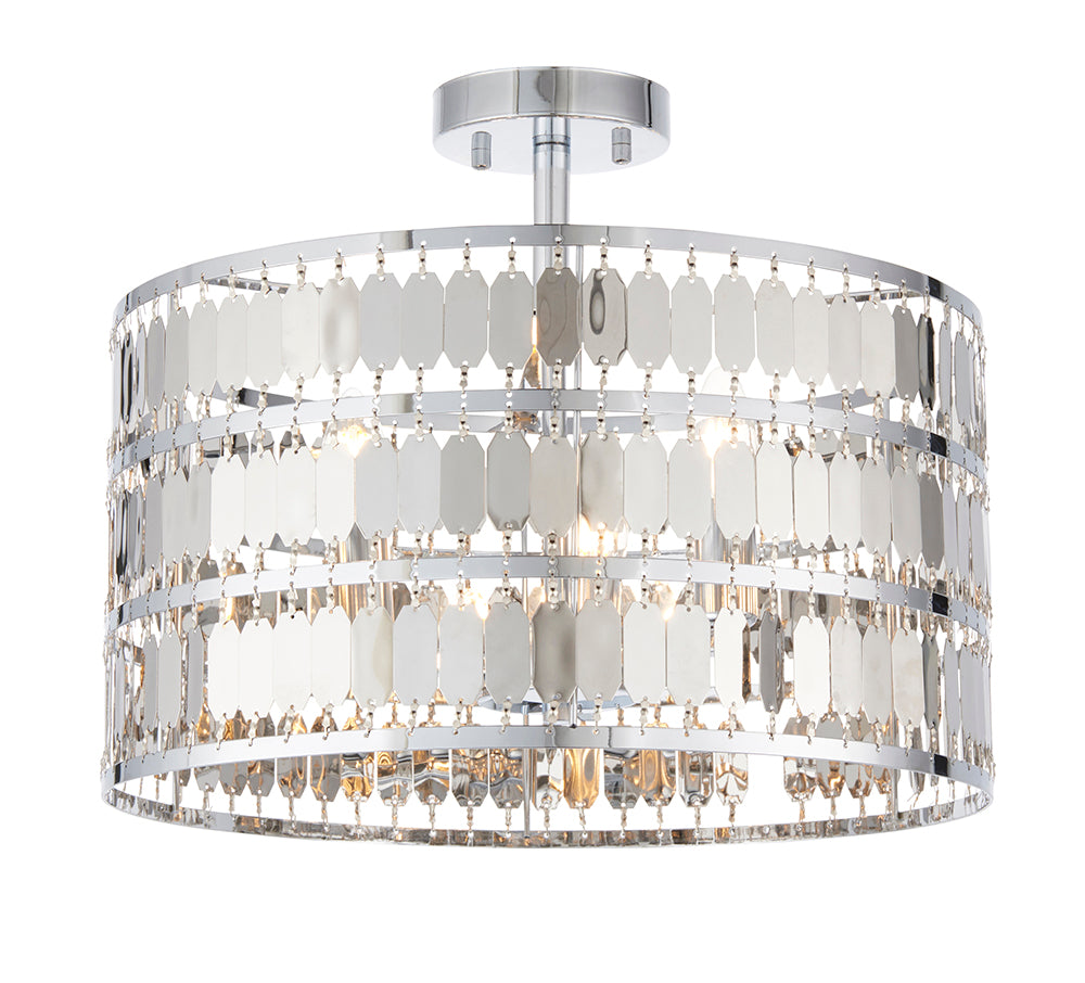Endon Lighting 90297 Eldora 3Lt Flush Chrome Plate