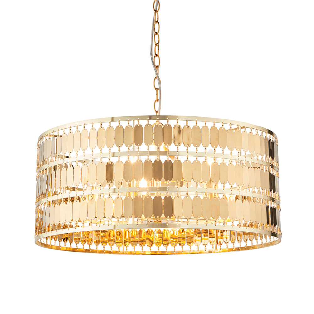 Endon Lighting 90299 Eldora 5Lt Pendant Gold Effect Plate
