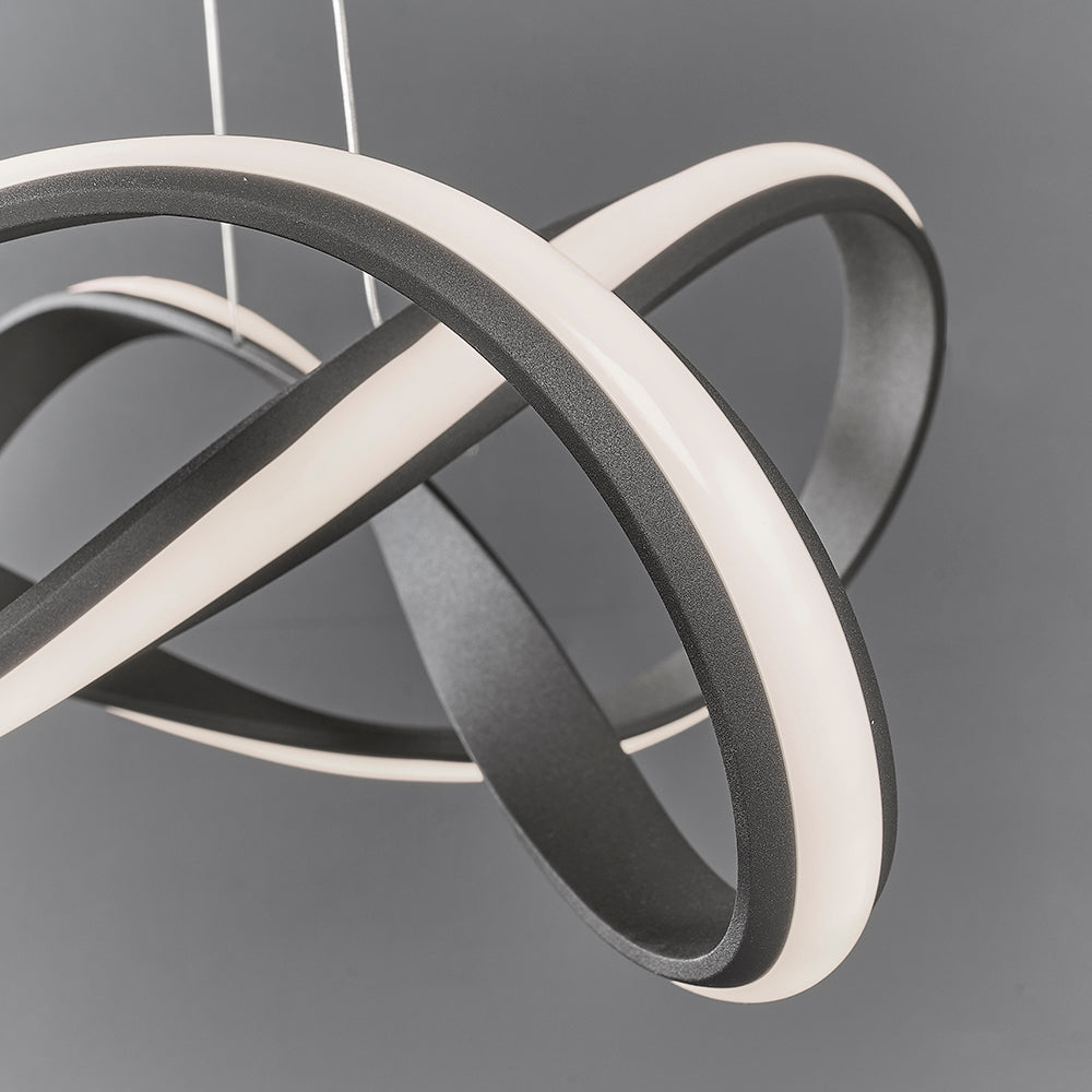 Endon Lighting 90322 Synergy 1Lt Pendant Textured Coffee Paint & White Silicone