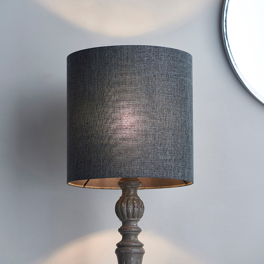 Endon Lighting 90548 Sara 1Lt Shade Charcoal Fabric
