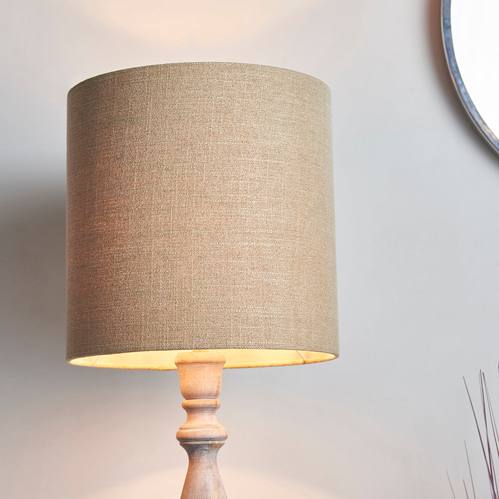 Endon Lighting 90549 Emma 1Lt Shade Putty Fabric