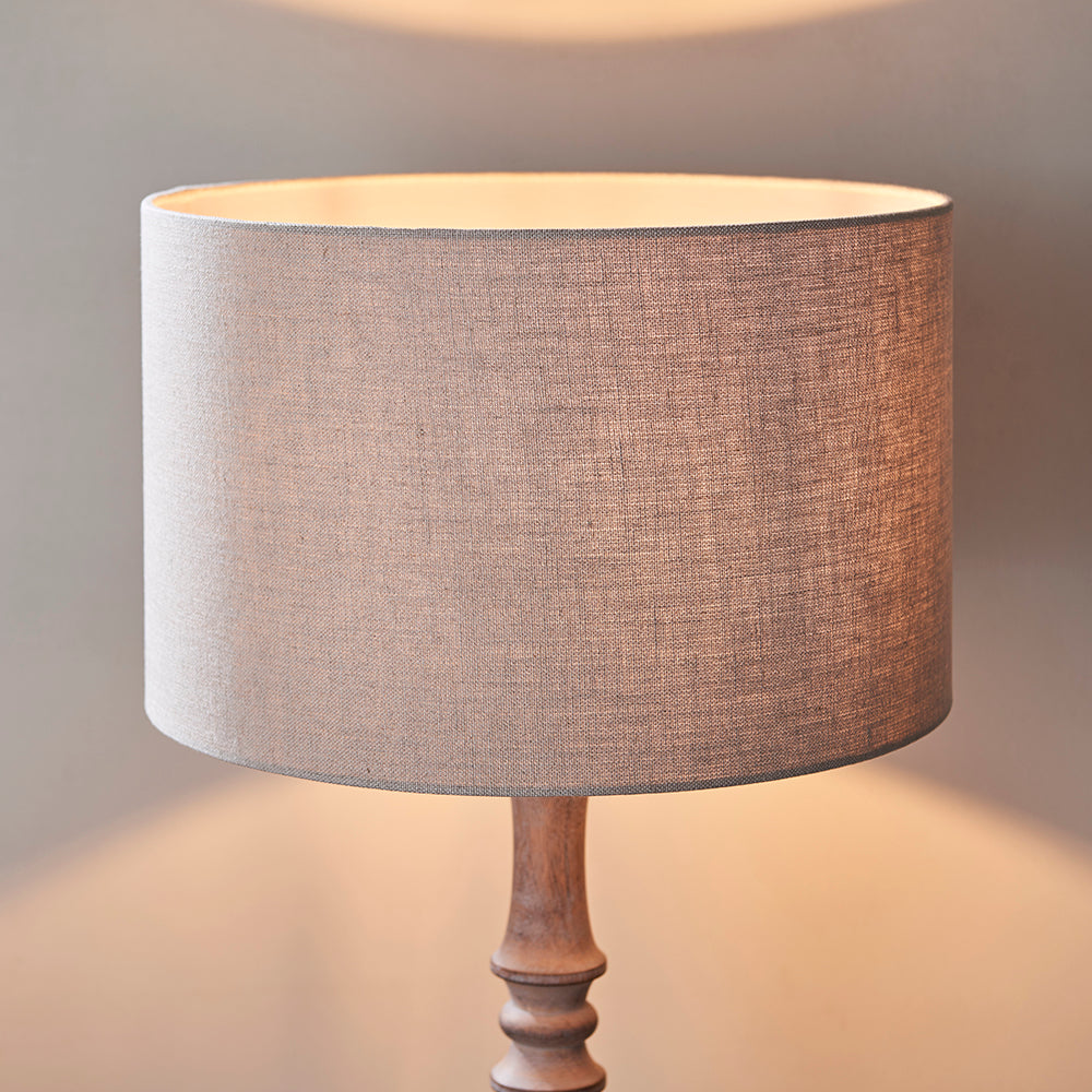 Endon Lighting 90552 Mae 1Lt Shade Taupe Linen & Taupe Fabric