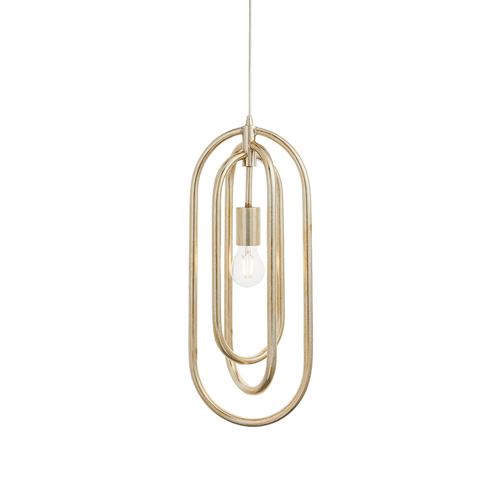 Endon Lighting 90590 Meera 1Lt Pendant Antique Silver Leaf