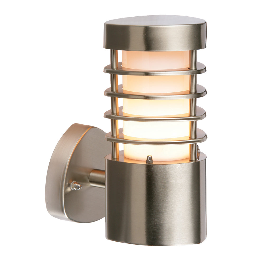 Endon Lighting 91807 Bruton 1Lt Wall Brushed Stainless Steel & Frosted Pc