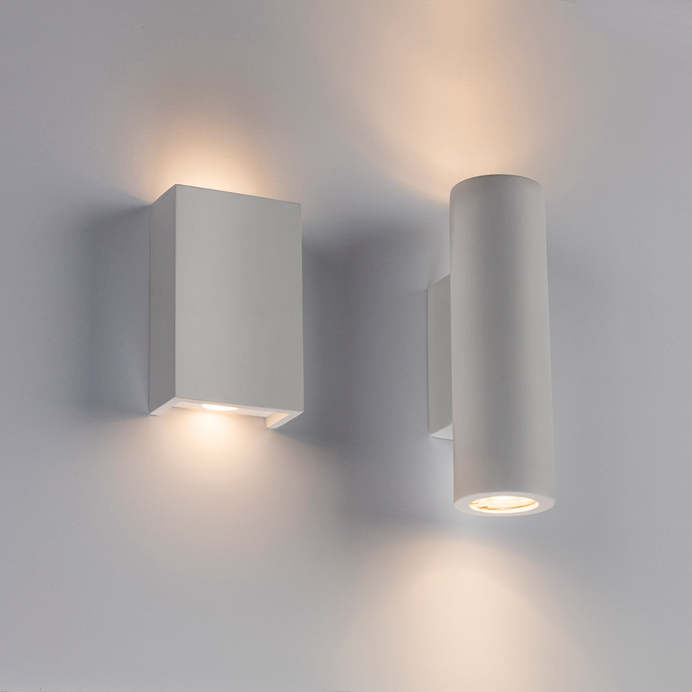 Endon Lighting 91846 Salston 2Lt Wall White Plaster