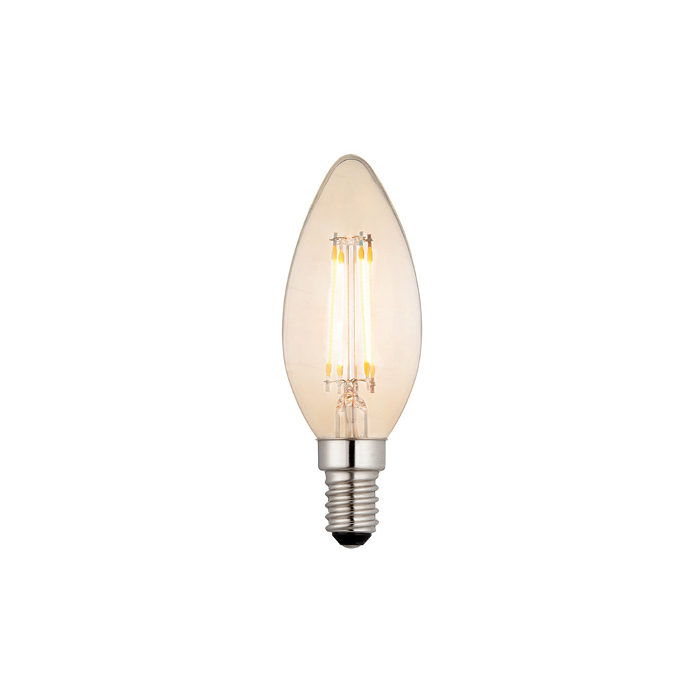 Endon Lighting 93027 E14 Led Filament Candle 1Lt Accessory Amber Glass