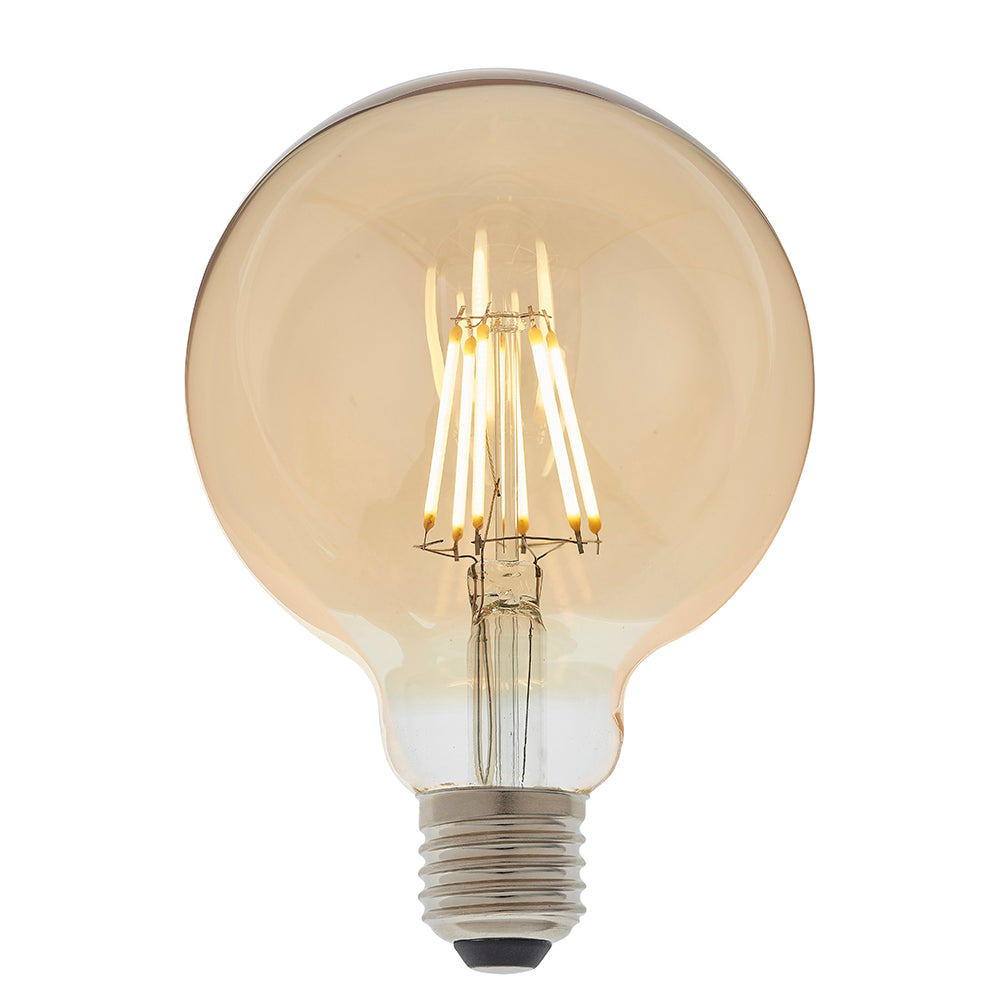 Endon Lighting 93030 E27 Led Filament Globe 1Lt Accessory Amber Glass