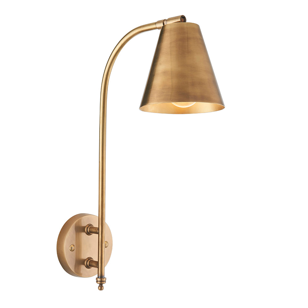 Endon Lighting 93144 Radha 1Lt Wall Antique Solid Brass