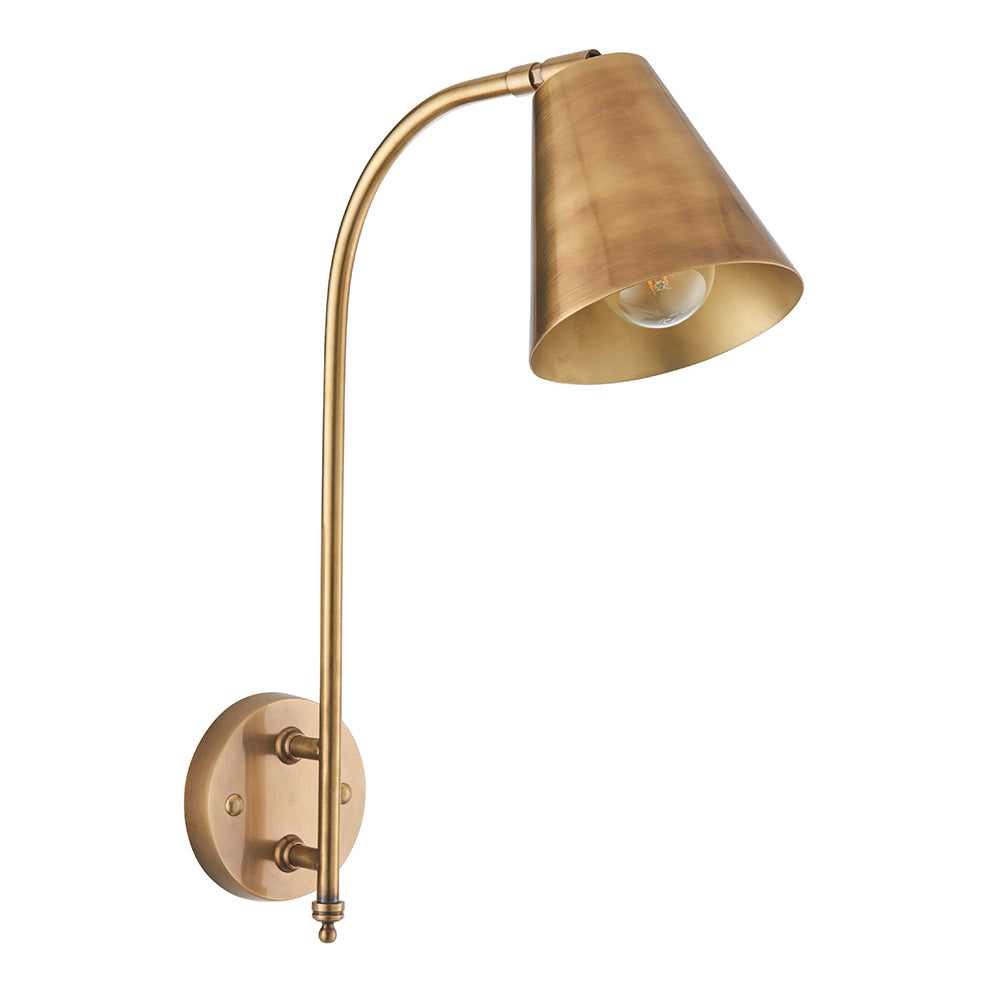 Endon Lighting 93144 Radha 1Lt Wall Antique Solid Brass