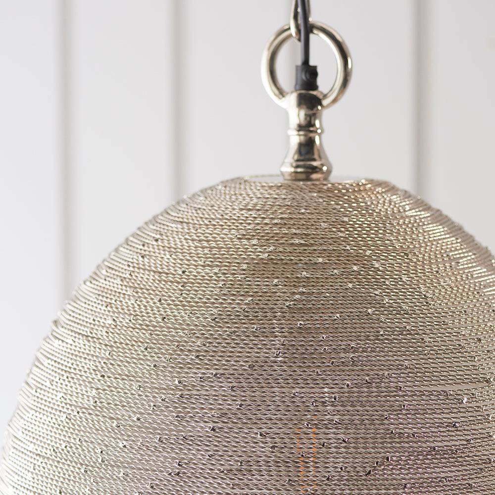 Endon Lighting 93430 Asha 1Lt Pendant Polished Nickel Plate