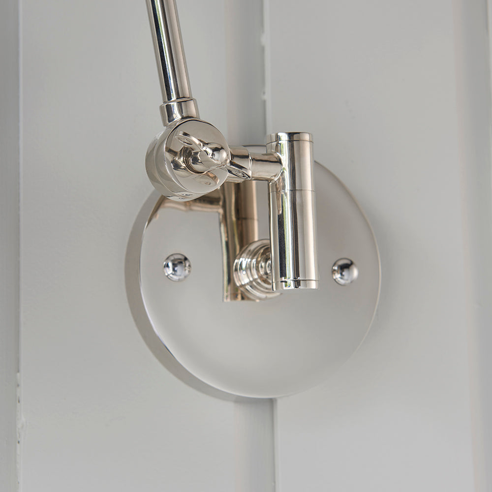 Endon Lighting 93431 Lehal 1Lt Wall Polished Nickel Plate & Matt Black