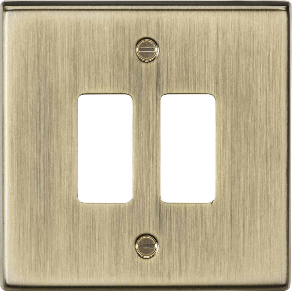 2G grid faceplate - antique brass