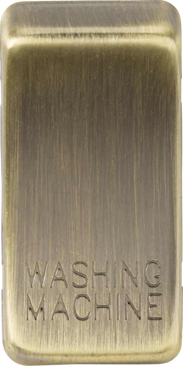 Switch cover "marked WASHING MACHINE" - antique brass