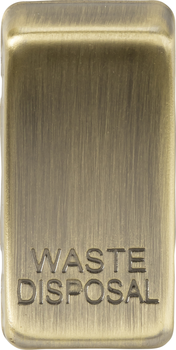 Switch cover "marked WASTE DISPOSAL" - antique brass
