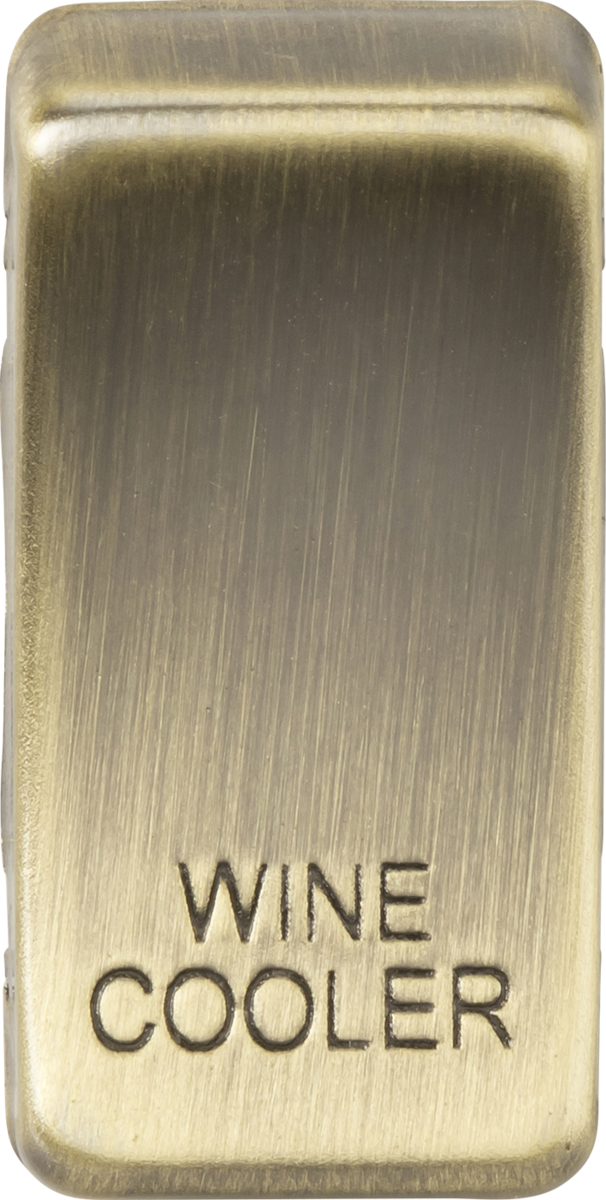 Switch cover "marked WINE COOLER" - antique brass