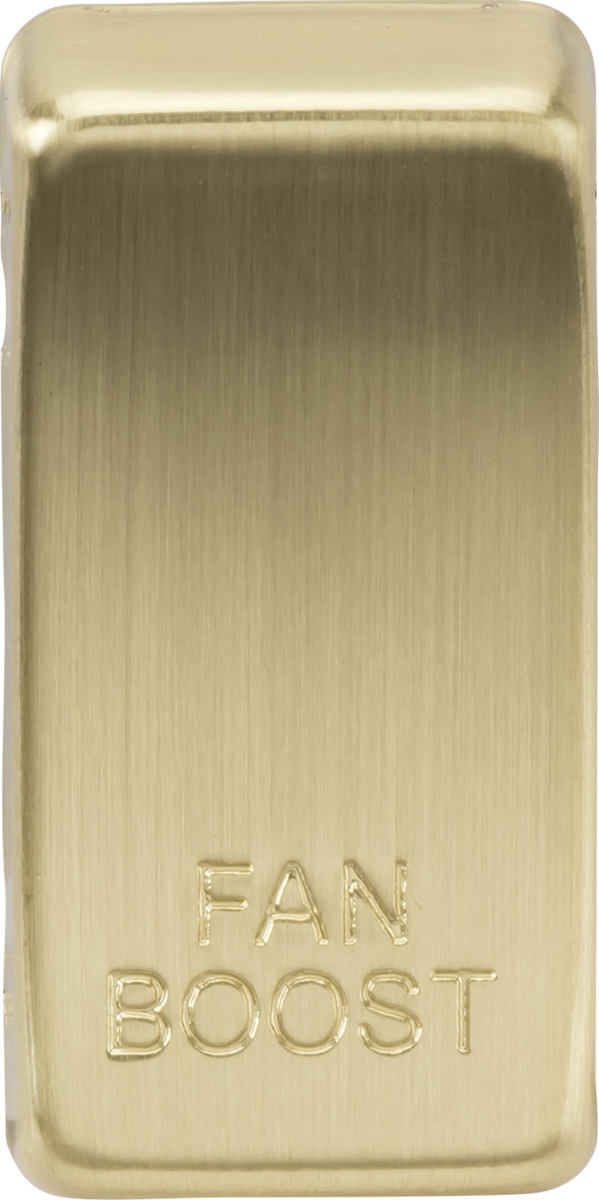 Switch cover "marked FAN BOOST" - brushed brass