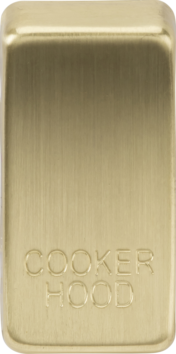 Switch cover "marked COOKER HOOD" - brushed brass