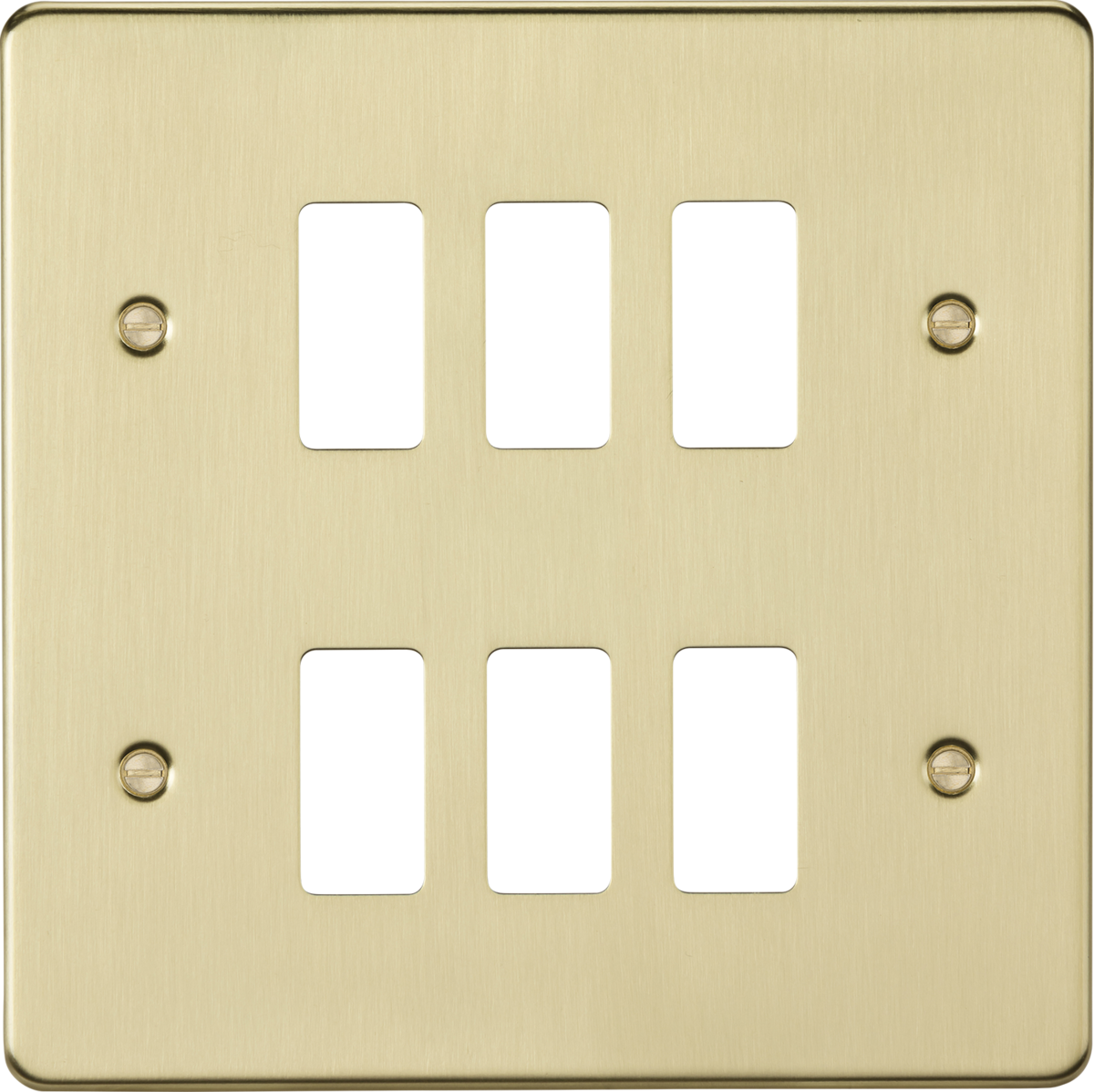 6G grid faceplate - brushed brass