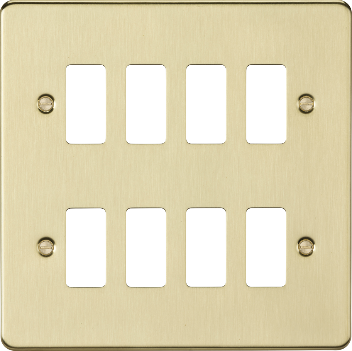 8G grid faceplate - brushed brass