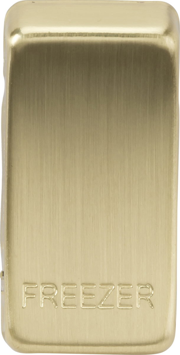 Switch cover "marked FREEZER" - brushed brass