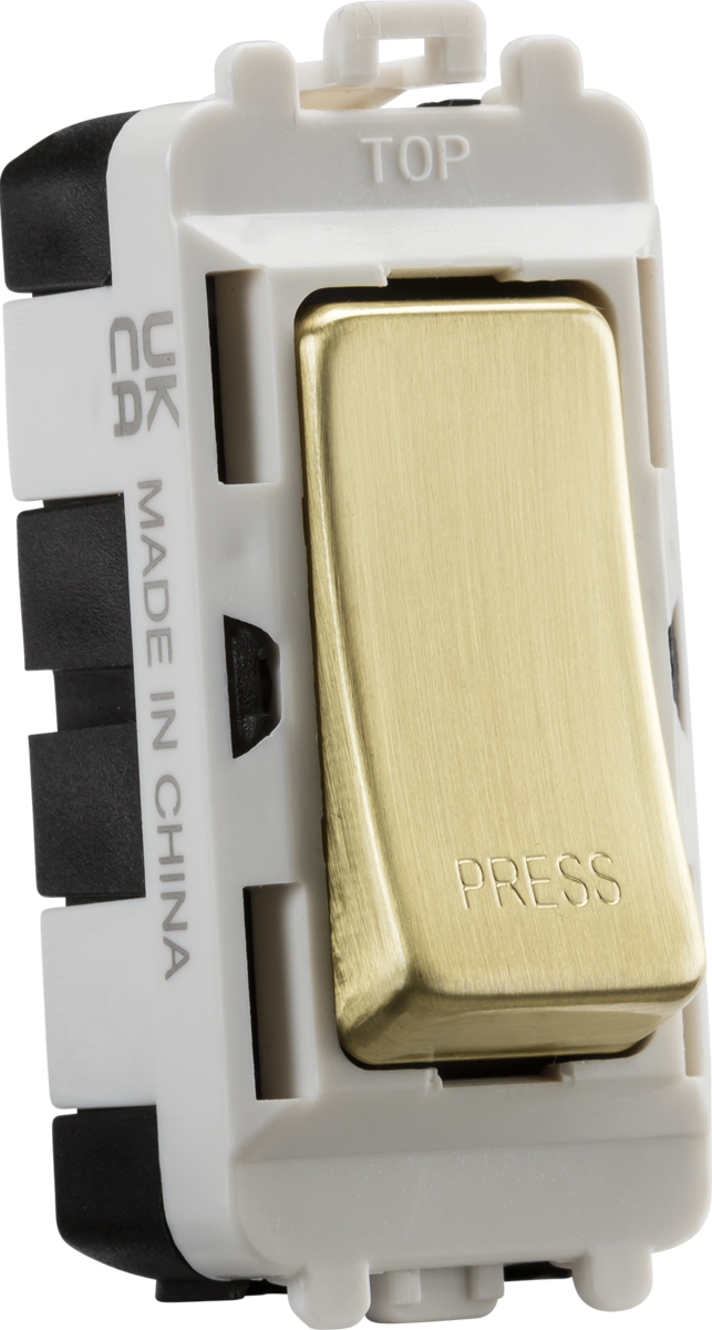 20AX 2 way retractive SP module (marked PRESS) - brushed brass