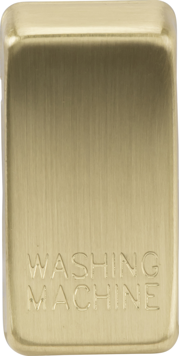 Switch cover "marked WASHING MACHINE" - brushed brass