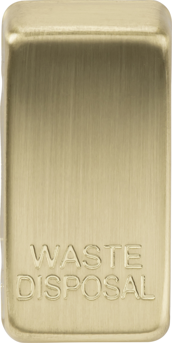 Switch cover "marked WASTE DISPOSAL" - brushed brass