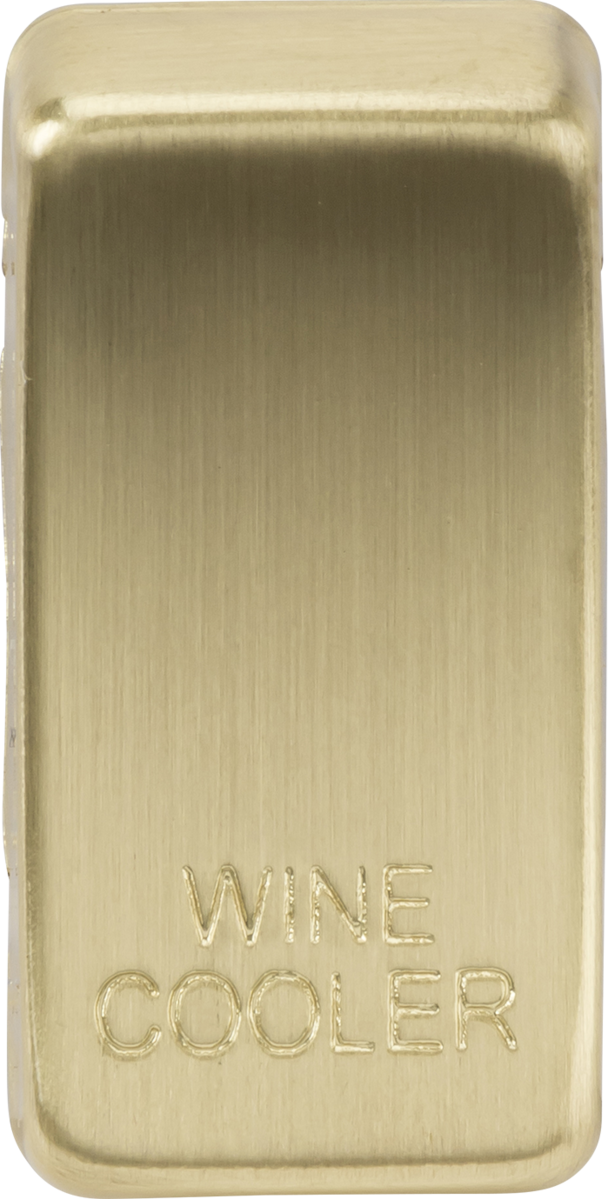 Switch cover "marked WINE COOLER" - brushed brass