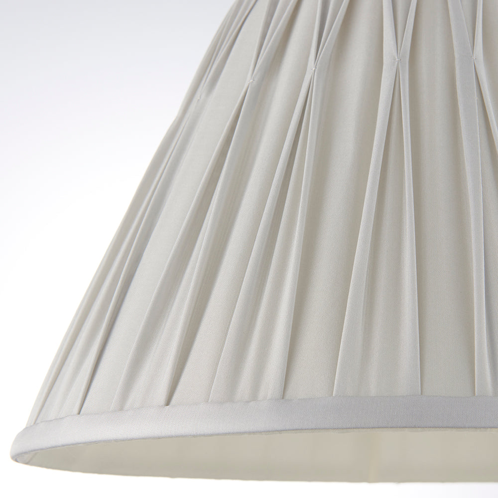 Endon Lighting 94360 Chatsworth 1Lt Shade Silver Silk
