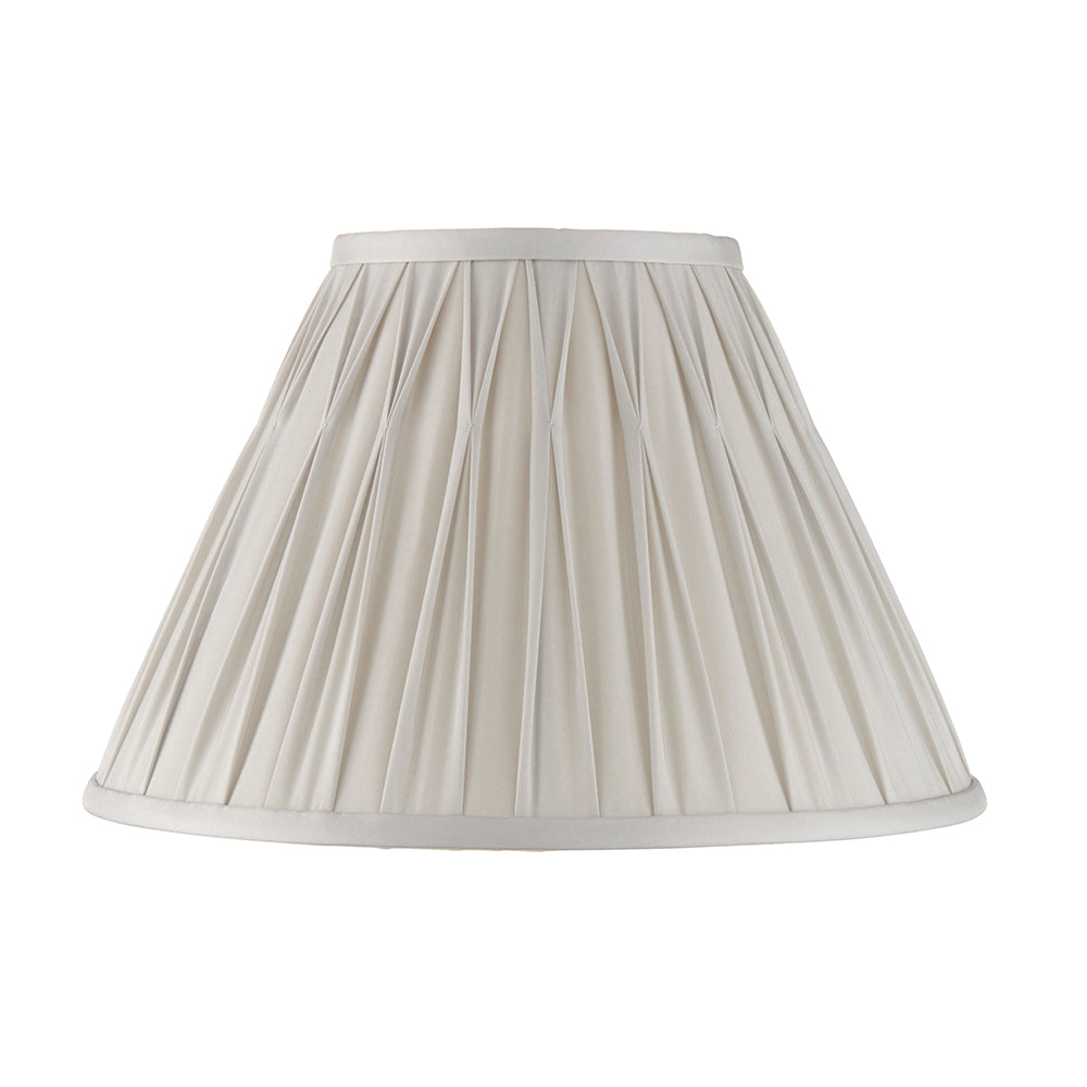 Endon Lighting 94360 Chatsworth 1Lt Shade Silver Silk