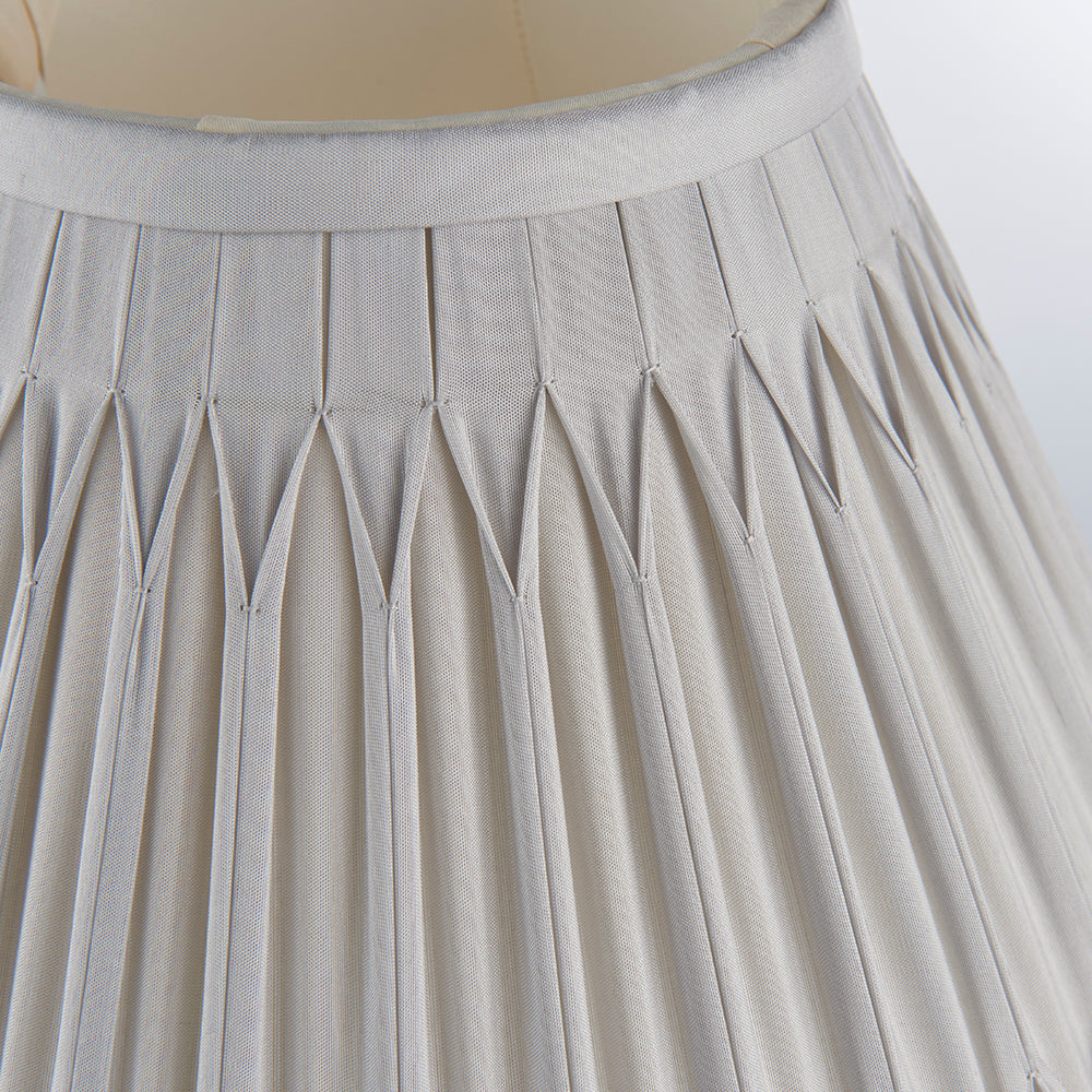 Endon Lighting 94363 Chatsworth 1Lt Shade Silver Silk