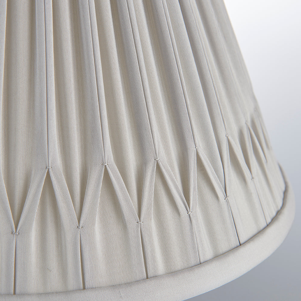 Endon Lighting 94363 Chatsworth 1Lt Shade Silver Silk