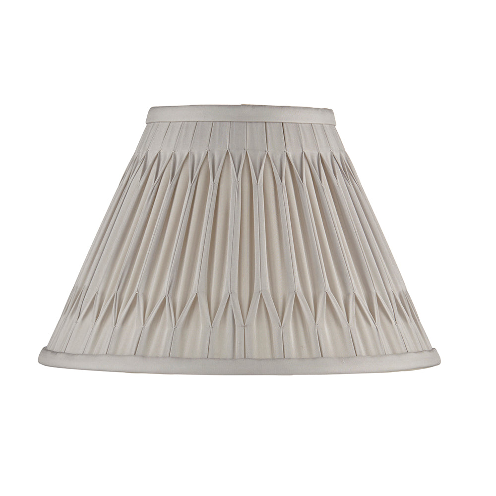 Endon Lighting 94363 Chatsworth 1Lt Shade Silver Silk