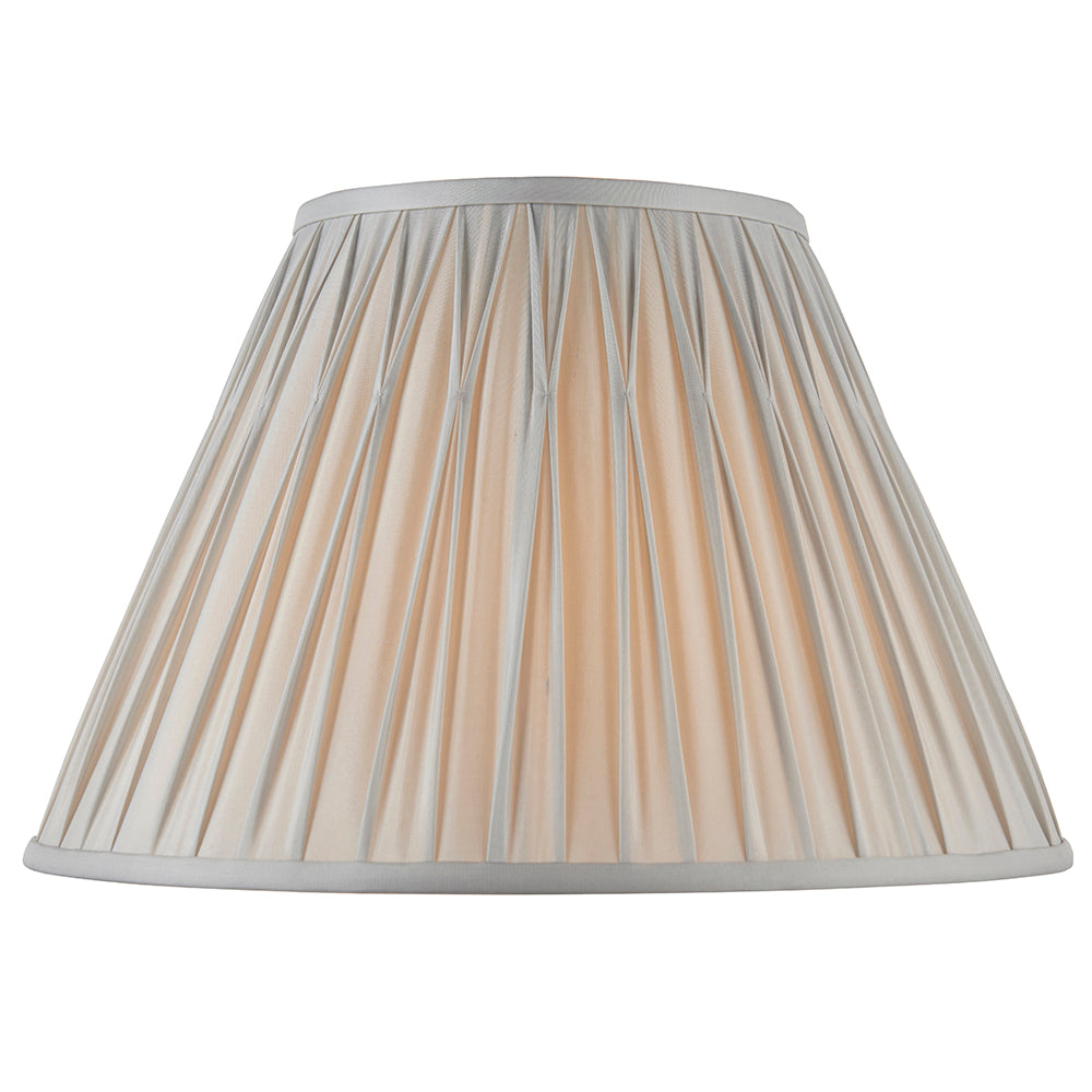 Endon Lighting 94364 Chatsworth 1Lt Shade Silver Silk