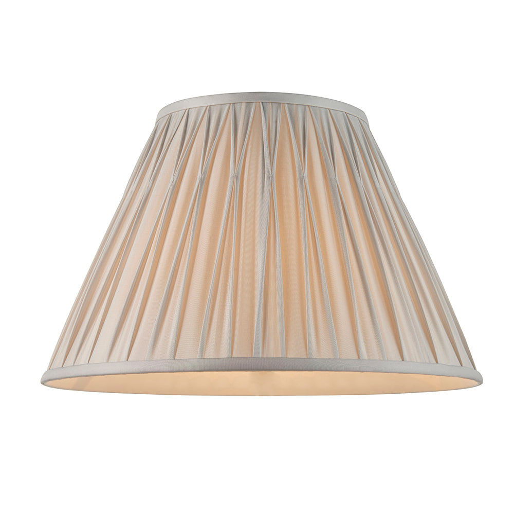 Endon Lighting 94364 Chatsworth 1Lt Shade Silver Silk