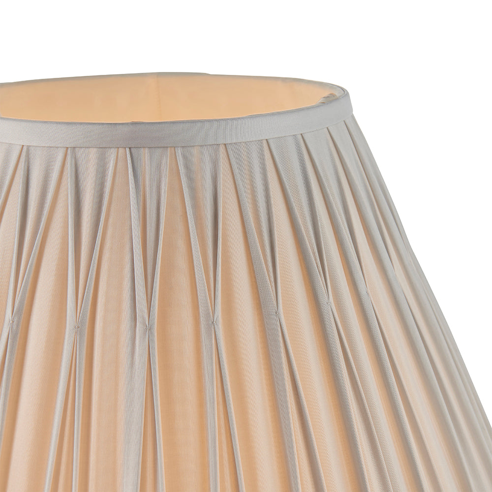 Endon Lighting 94364 Chatsworth 1Lt Shade Silver Silk