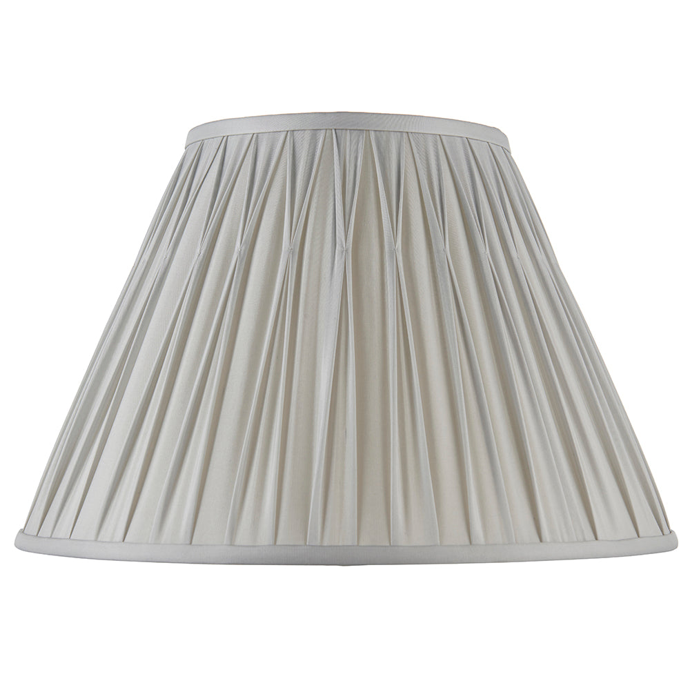 Endon Lighting 94364 Chatsworth 1Lt Shade Silver Silk