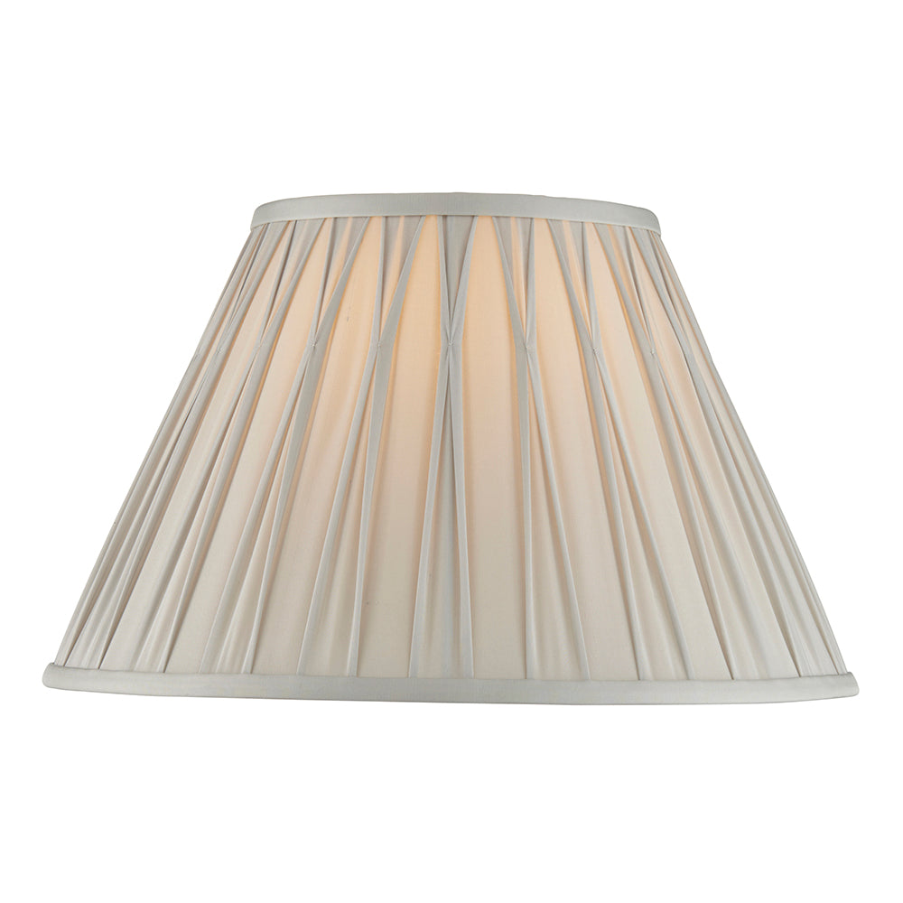 Endon Lighting 94365 Chatsworth 1Lt Shade Silver Silk