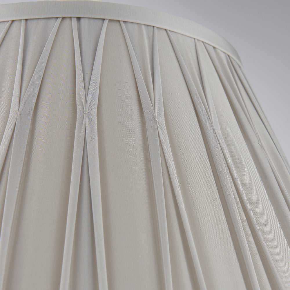 Endon Lighting 94365 Chatsworth 1Lt Shade Silver Silk