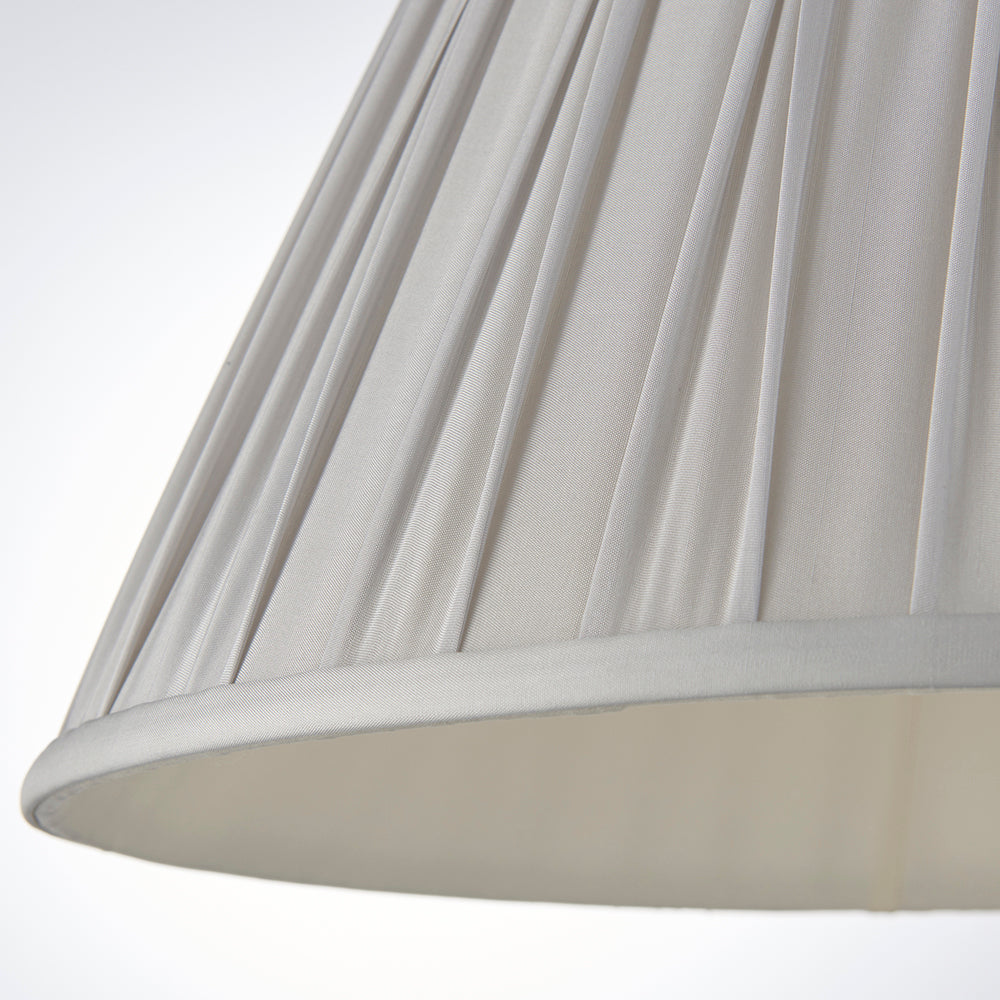 Endon Lighting 94365 Chatsworth 1Lt Shade Silver Silk
