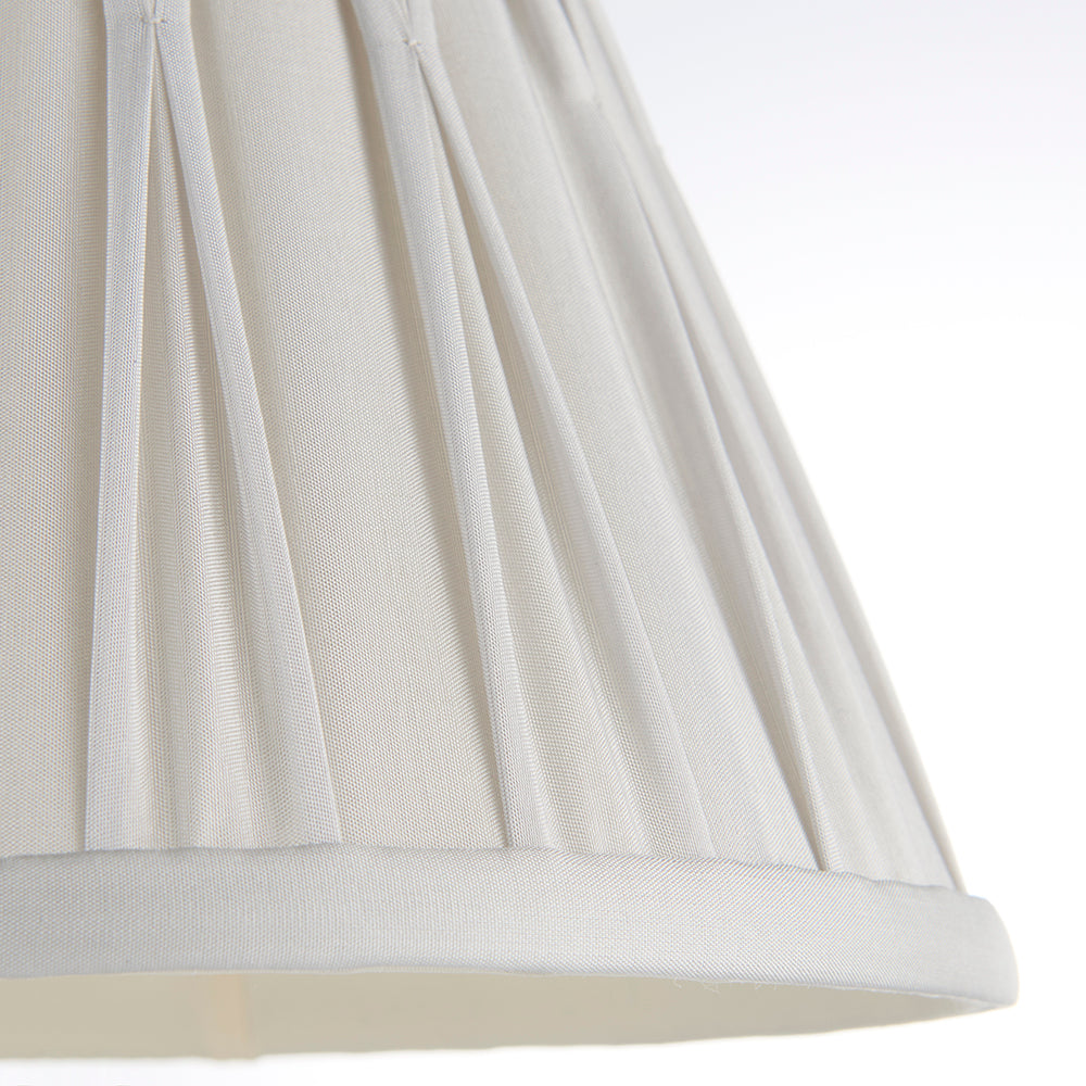 Endon Lighting 94368 Chatsworth 1Lt Shade Silver Silk