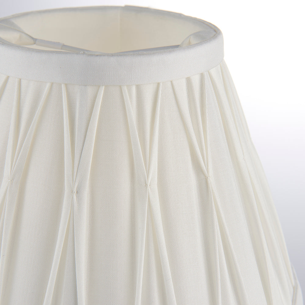 Endon Lighting 94374 Chatsworth 1Lt Shade Vintage White Silk