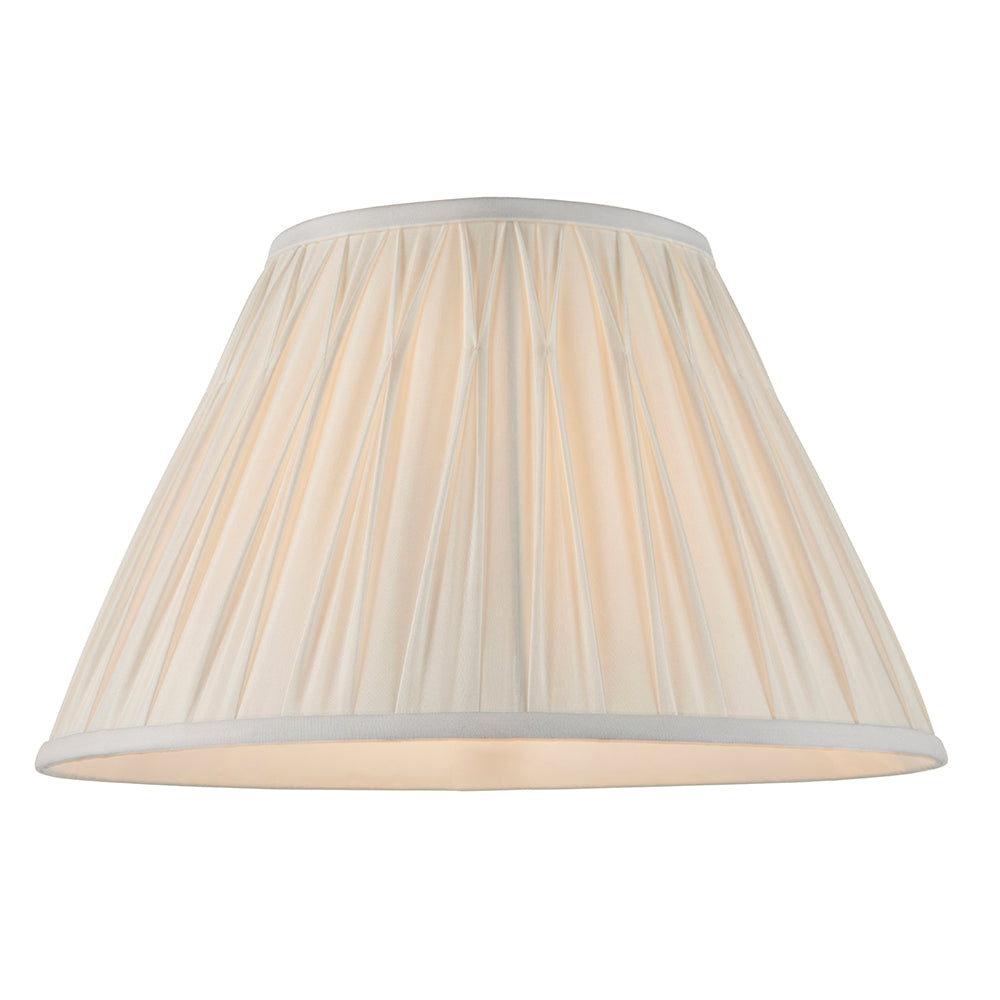 Endon Lighting 94376 Chatsworth 1Lt Shade Vintage White Silk