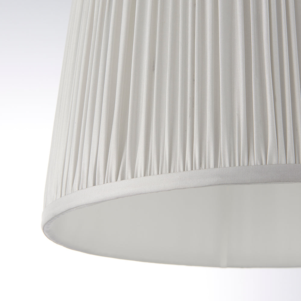 Endon Lighting 94382 Wentworth 1Lt Shade Silver Silk